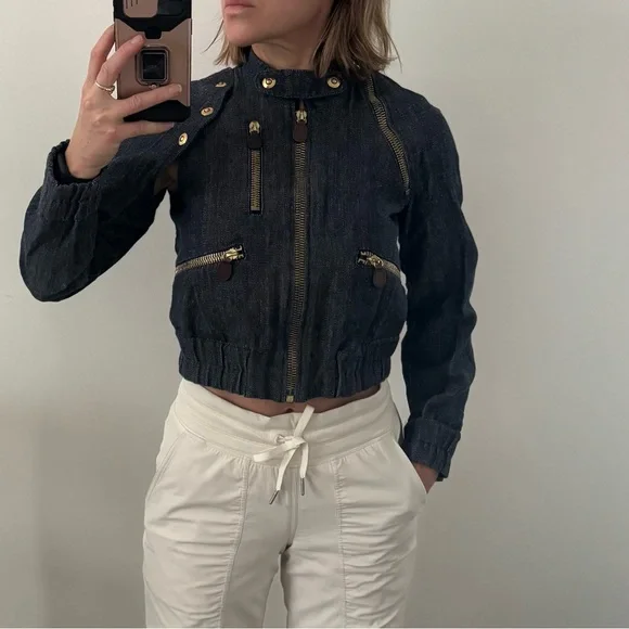 🎁Authentic Marni denim jean jacket convertible vest 38 SX